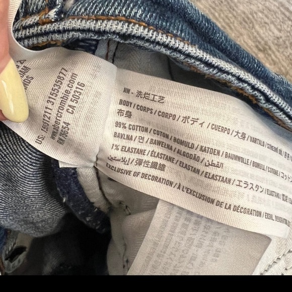 Abercombie & fitch curve love high rise straight jeans, size 29 - Picture 5 of 5